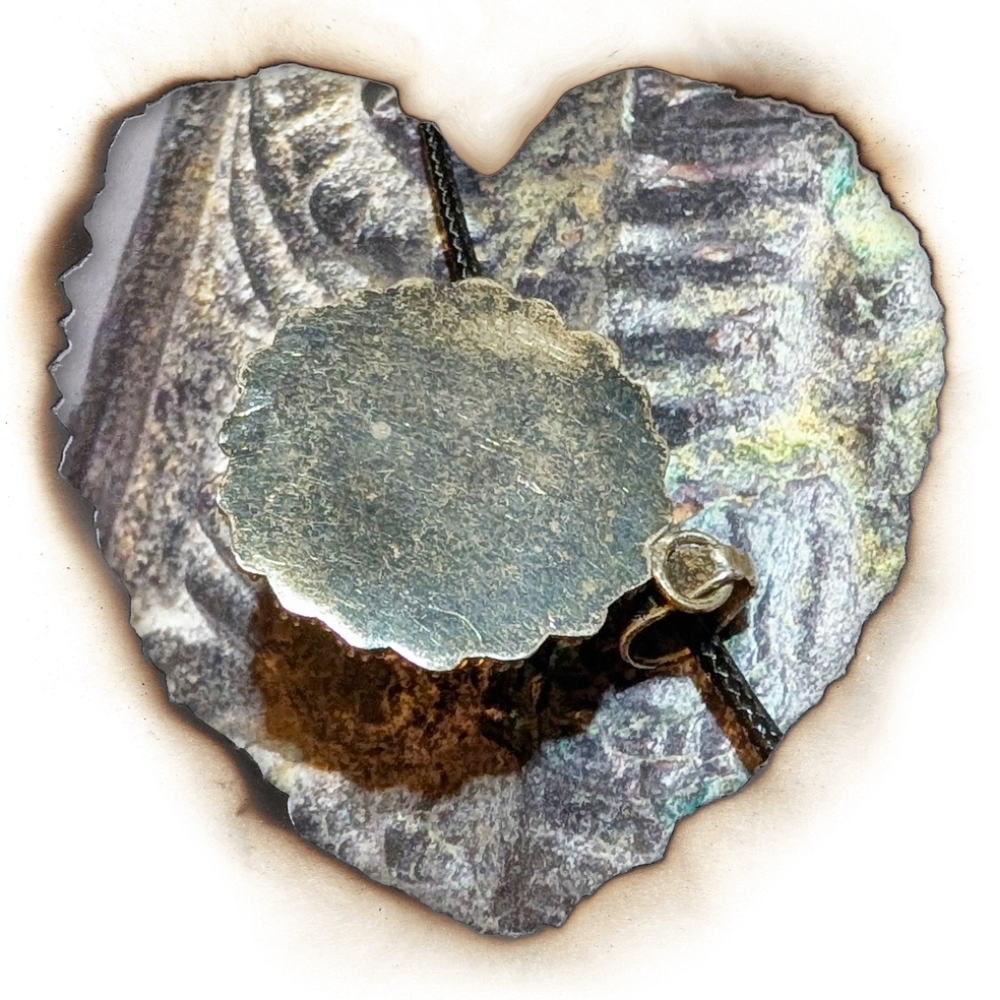 VTG Mexico Sterling Locket Necklace with Dichroic Glass - Picture 3 of 7